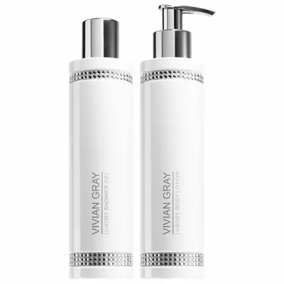 Image de Coffret de soins corporels en cristal blanc avec XVII.