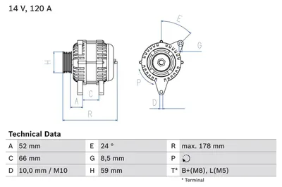 Produktbild von 0 986 049 061 BOSCH generátor x