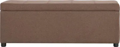 Obrázok produktu pre vidaXL Lavica s úložným priestorom 116 cm Hnedý polyester