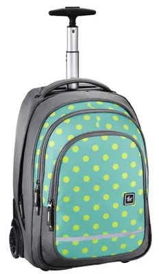 Produktbild von All Out Schultrolley Bolton Mint dots Trolley Rucksackfunktion