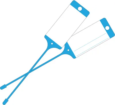 Produktbild von Anhängeetiketten / Kollianhänger, farbig, Selbstbeschriftung, 215x58 mm, PP -...