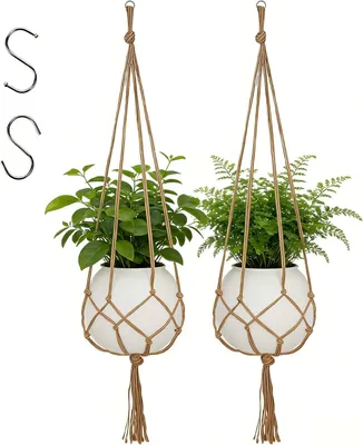 Produktbild von Hängender Pflanzenhalter Macramé, dekorativ, für Innen und Außen, Balkon