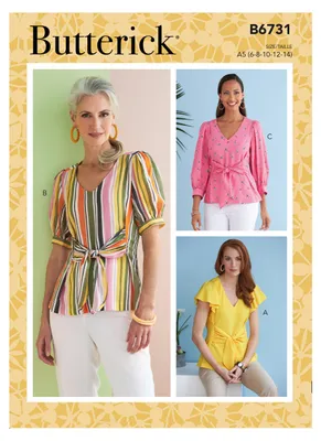 Productafbeelding van Damenpatroon B6731E5, maat 42-50 - Butterick