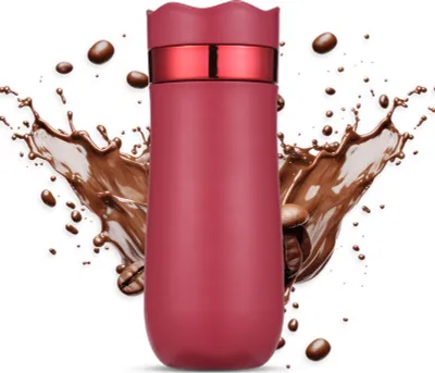 Produktbild von French Press Thermobecher 320ml – Edelstahl Kaffeebereiter doppelwandig, auslaufsicher für Kaffee & Tee, Travel Mug für unterwegs