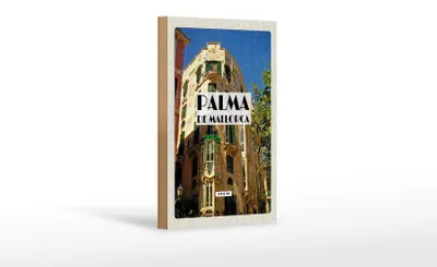 Produktbild von Holzschild Reise 12x18 cm Palma de Mallorca Spain Altstadt Dekoration