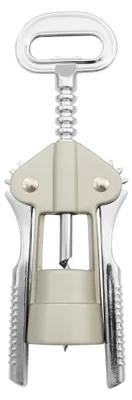 Produktbild von FMprofessional Wein-/Proseccoöffner, Korkenzieher für Kunststoffkorken, Kellnermesser mit Kapselheber (Farbe: Silber/Beige)