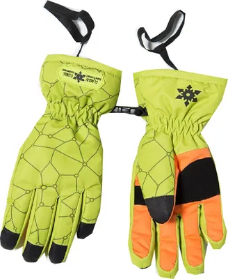 Produktbild von Flashystars Mädchen Jungen Skianzug Dino Skihandschuhe Schneehandschuhe Handschuhe grün Gr.110-116 S