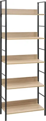 Produktbild von Bücherregal 5 Regalböden Eiche 60x27,6x158,5 cm Holzwerkstoff