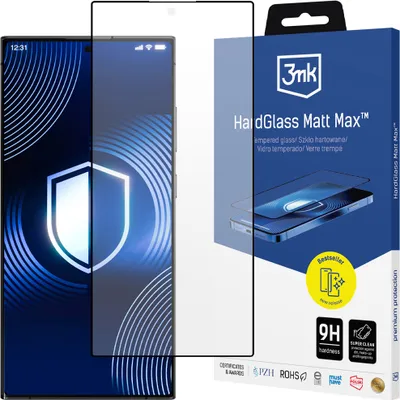 Produktbild von 3MK HardGlass Matt Max, Samsung, Galaxy S24 Ultra, Fallbeständig, Kratzresistent, Transparent, 1 Stück(e)