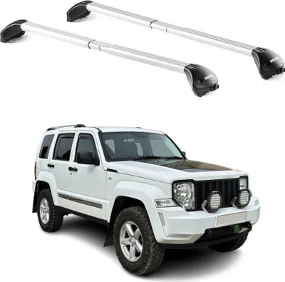 Produktbild von Dachträger Grundtäger für Jeep Cherokee KK 2008-2013 100kg Alu Silber 2 tlg ABE