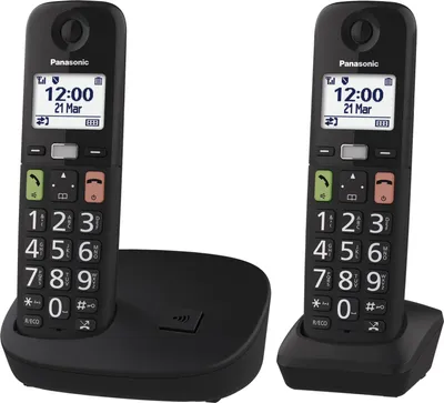 Produktbild von Panasonic KX-TGU112, DECT-Telefon, Kabelloses Mobilteil, 100 Eintragungen, Anrufer-Identifikation, Schwarz