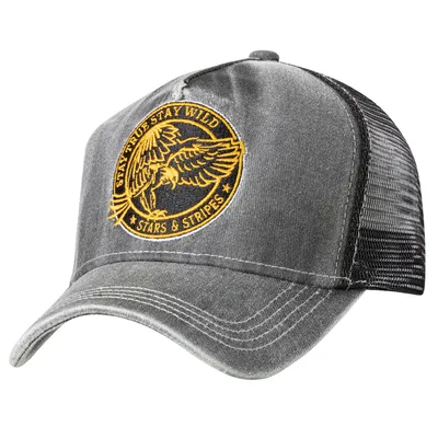Produktbild von Stars & Stripes Basecap Truckercap Cap »STAY WILD« grey