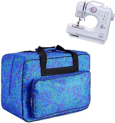 Produktbild von Kleine Nylon Nähmaschinentasche wasserdicht leicht mit gepolsterten Griffen und Vordertasche
