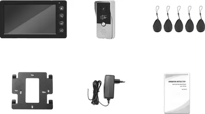 Obrázek produktu pro Video dveřní interkom, 7palcový displej, hands-free komunikace, adaptér EU