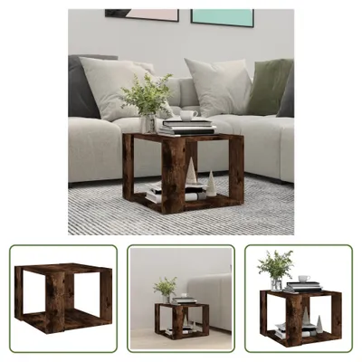 Produktbild von The Living Store Couchtisch Räuchereiche 40x40x30 cm Holzwerkstoff