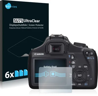 Produktbild von 6x Für Canon EOS 1100D Schutzfolie Savvies Displayschutz Display Schutz Folie Klar Transparent
