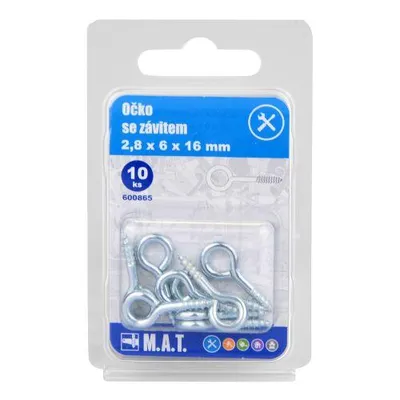 Immagine prodotto di occhiello filettato chiuso 16x6x2,8mm Zn (10pz)
