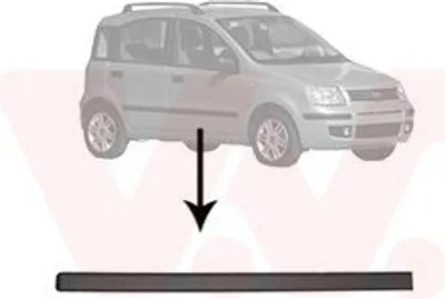 Image de VAN WEZEL Moulure décorative pour porte avant droite Moulure pour FIAT PANDA (169) 1709424