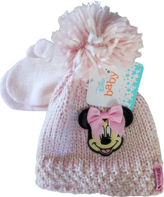 Produktbild von Disney Minnie Mouse Winter Herbst Mütze und Handschuhe Set für Mädchen