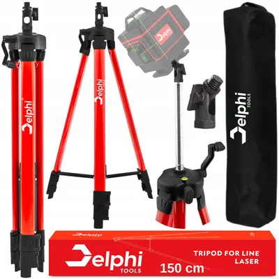 Produktbild von Delphi Tools Laserstativ 150 cm - 5/8 Zoll Gewinde, höhenverstellbar, mit Libelle - für Kreuzlinienlaser