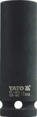 Obrázek produktu pro Yato YT-1037, Rázová hlavice, Černá, 1/2", Metrický, 17 mm, Chrom molybden