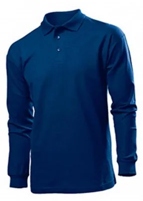 Immagine prodotto di Polo da uomo a maniche lunghe in cotone Stedman LT862 (XL) (blu navy)