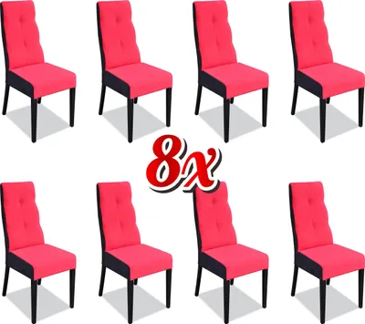 Productafbeelding van Designer Stühle Garnitur Komplett K63 Stuhl Set Esszimmer Lehn Polster Sitz 8x