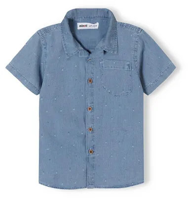 Produktbild von Minoti Hemden Baumwolle kurzarm Blau Gr. 116 für Jungen