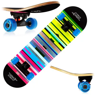 Immagine prodotto di Nils Extreme Skateboard per bambini, ragazzi e adulti - Longboard - Deck in legno - 78x20 cm - CR3108SA - Errore