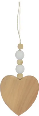 Immagine prodotto di Decorazione da appendere CUORE, set di 2, bianco/naturale