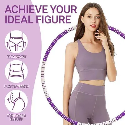 Produktbild von Hochzeits-Hula-Hoop - 90 cm Durchmesser - Fitness-Hula-Hoop für Gewichtsverlust mit 8 Teilen
