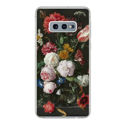 Produktbild von MuchoWow® Handyhülle Schutzhülle Hülle für Samsung Galaxy S10e Stilleben mit Blumen in einer Glasvase - Gemälde von Jan Davidsz. de Heem Silikon Softcase Handy Hülle - Handy