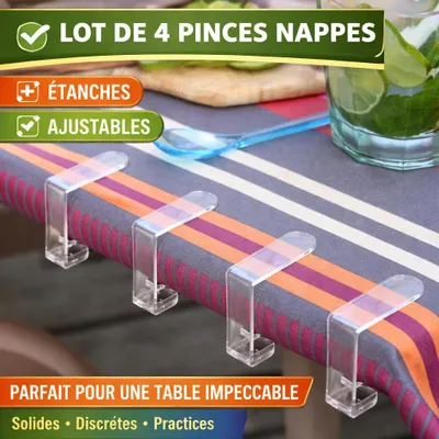 Image de Lot de 4 Pinces à Nappe