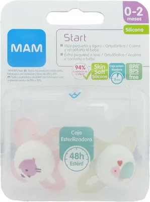 Produktbild von Mam Original Silikon Schnuller 6m Rosa 2 Stück