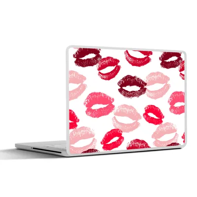 Produktbild von MuchoWow® Laptop Aufkleber Sticker Cover Lippen - Kuss - Geschenk für Paare 30x22 cm - Laptop-Sticker