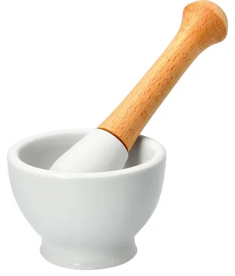 Zdjęcie produktu dla Mörser z tłuczką wykonany z porcelany.
