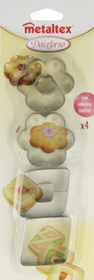 Productafbeelding van Metaltex set van 4 koekjes vormen → Metaltex set van 4 koekjesvormen | Uitsteekvormen voor bakken