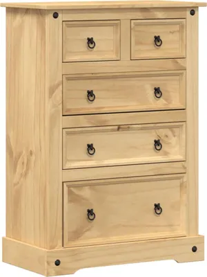 Produktbild von vidaXL Kommode Corona 80x43x114 cm Massivholz Kiefer