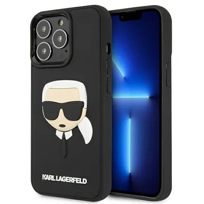 Obrázek produktu pro Karl Lagerfeld 3D gumové pouzdro Karl`s Head - iPhone 13 Pro Max (černé)