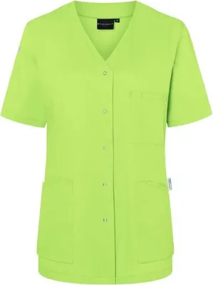 Produktbild von KARLOWSKY Damen Kasack ESSENTIAL Kurzarm V-Neck Modern-Fit Kiwi 34