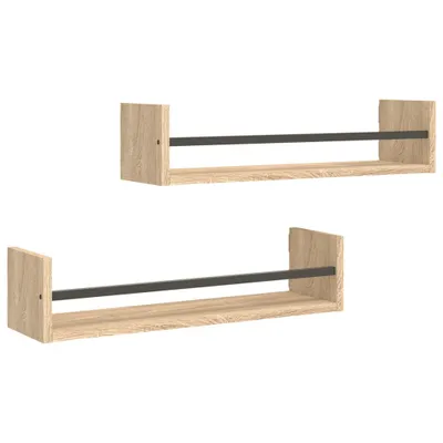 Produktbild von VidaXL 835435, Holz, Stahl, Holz, 600 mm, 160 mm, 140 mm, 2 Stück(e)