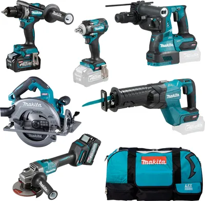 Produktbild von Makita DK0154G602 Combo Kit Maschinenset Werkzeugset XGT 40 V, inkl. Tasche + 2 Akkus 4.0Ah