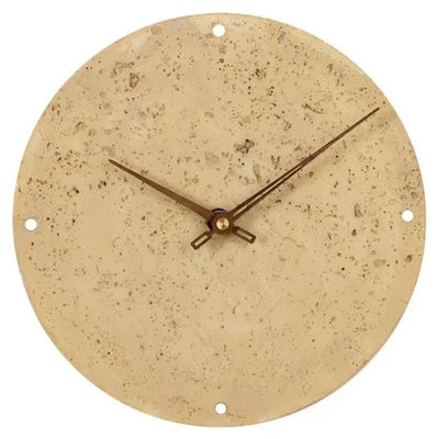 Obrázek produktu pro SensaHome Nástěnné hodiny Vienna - Minimalistický design v japonském stylu - Vzhled kamene, betonu, mramoru - Ø23 cm - Taupe