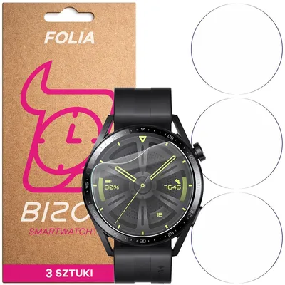 Produktbild von 3x Schutzfolie für den Bildschirm für Huawei Watch GT 3 46 mm Active, Bizon Watch HydroFlex