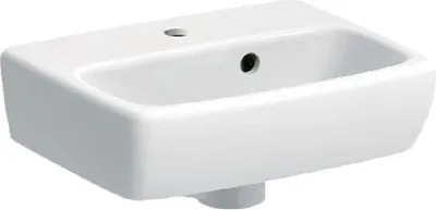 Immagine prodotto di Geberit Selnova Square - Lavamano 630x280 mm, con 1 foro per rubinetto, troppopieno asimmetrico, bianco 500.316.01.7
