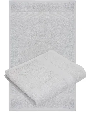 Produktbild von Betz 2 Stück Handtücher 50x100 cm PREMIUM 100% Baumwolle Farbe: silber