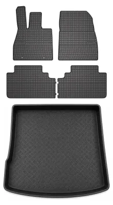 Productafbeelding van Rubberen automatten + kofferbakmat voor BYD Seal vanaf 2023 – 5-delig, zwart, op maat – Wielganizator SolidPRO