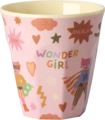 Zdjęcie produktu dla Rice Melamina Mały kubek  - Super Hero Różowy 160 ml