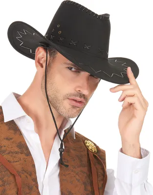 Produktbild von Schwarzer Cowboy Hut für Erwachsene