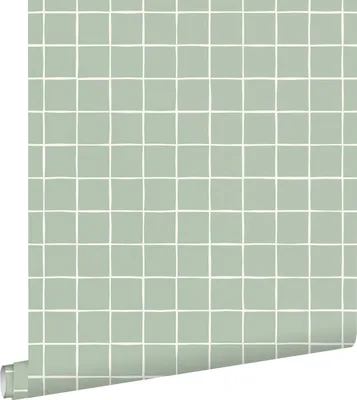 Produktbild von ESTAhome Tapete Karomuster Salbeigrün 50 x 900 cm